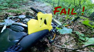 Taking the 2003 RM250 in the woods! (Bail)