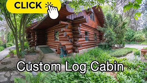 Custom Log Home For Sale 40 acres Video through & Birds Eye View FPV flyover of property Michigan