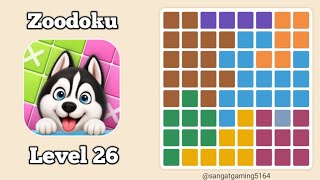 Zoodoku Level 26 walkthrough solution