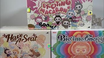 Labubu Exciting Macaron Pop Mart Full Set | Vinyl Face Plush Pendant Blind Box Unboxing- ASMR 