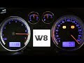 VW Passat W8 4.0 Exhaust sound Straight pipe, Acceleration, INSANE SOUND