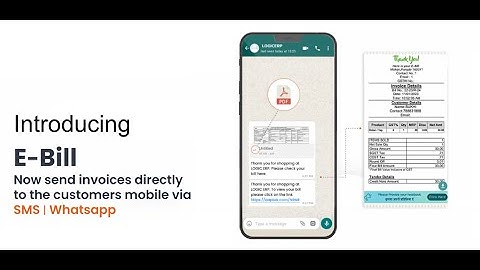 E-Bills Module to Send Invoice  via SMS and WhatsApp.