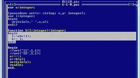 [pascal] 6 урок 1 часть. процедуры и функции