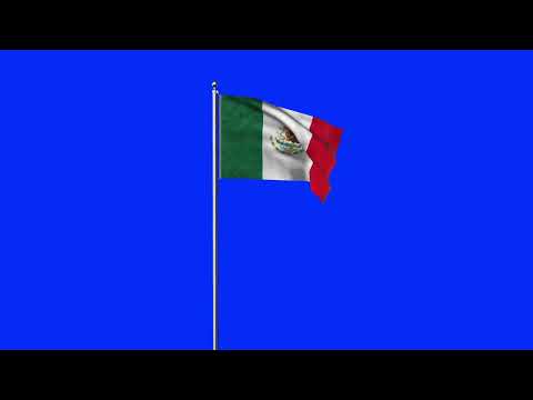 Flag of Mexico | Green screen Footage | Прапор Мексики | Флаг Мексики | Футаж