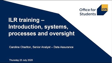 ILR training week one: Introduction, systems and processes