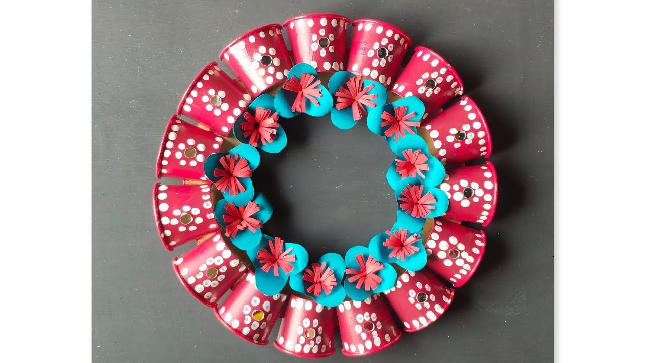 Удивительная поделка для украшения стен из бумажных стаканчиков / Идеи для домашнего декора