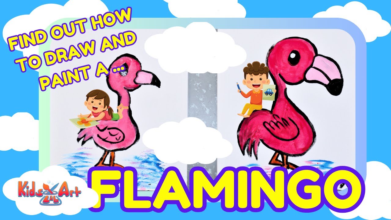 How To Paint And Draw A Beautiful Pink Flamingo