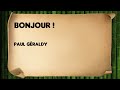 Bonjour   paul graldy