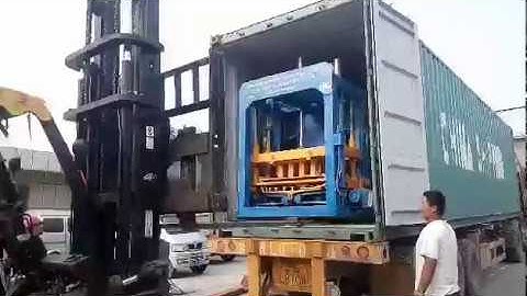 QT4-18 automatic brick making  machine load container