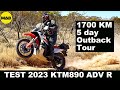 Examen des tests  2023 ktm890 adventure r  outback australien