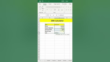 EMI Calculator In Excel sheet