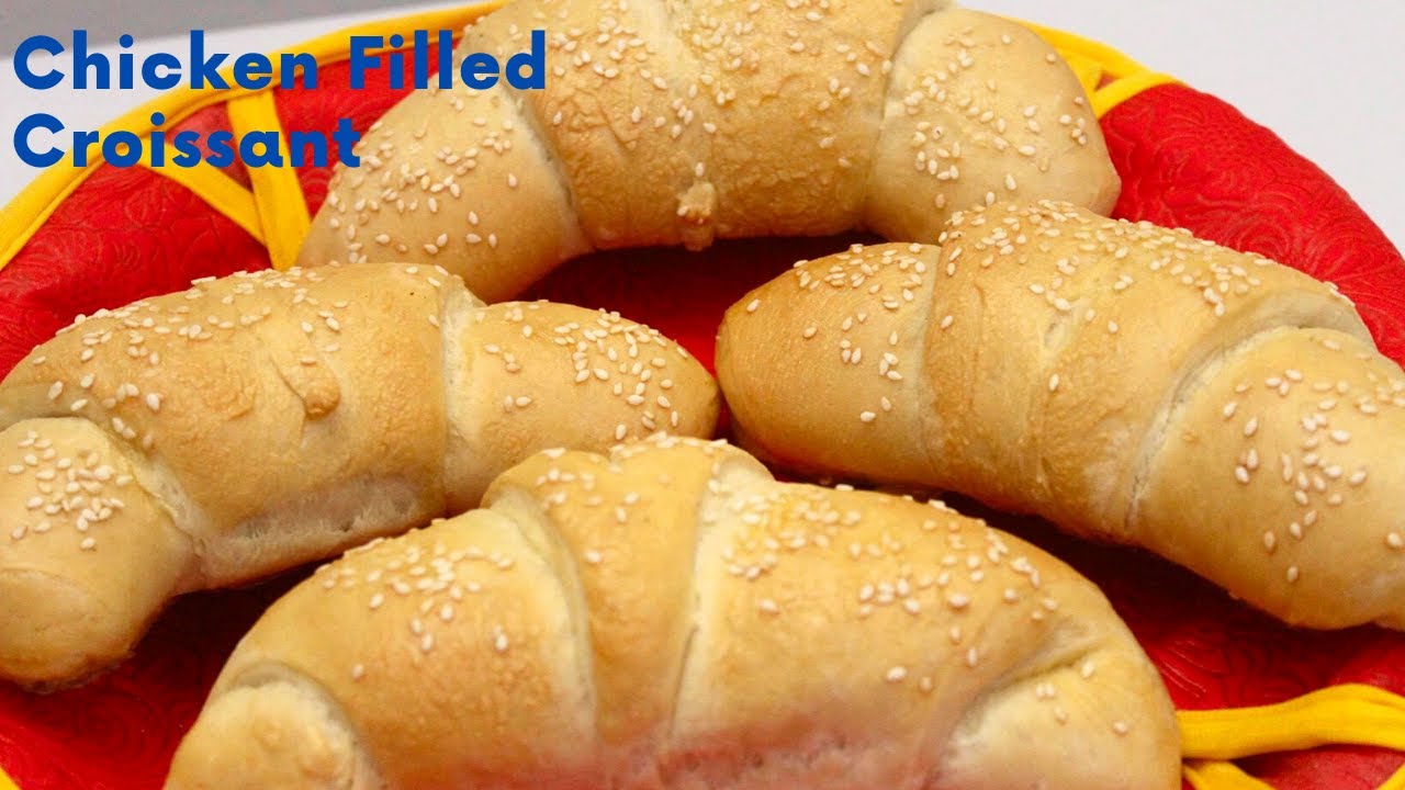 Chicken Filled Croissant Recipe in Urdu Hindi | Neelo's Kitchen