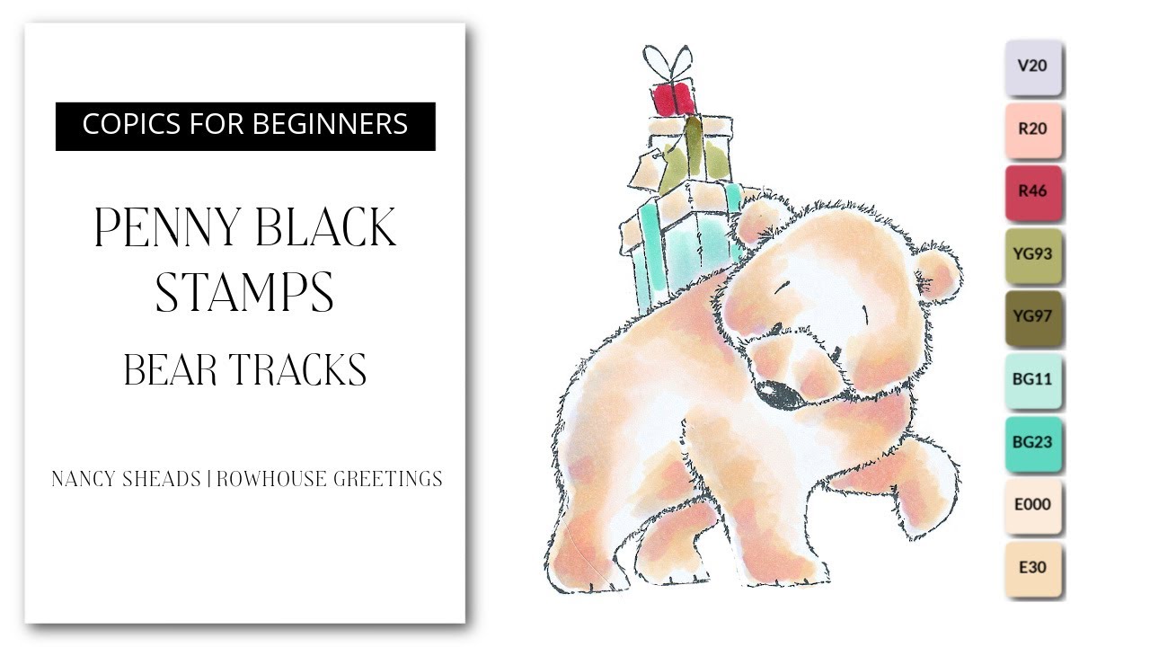 COPICS FOR BEGINNERS: How to color Bear Tracks with Copic Markers - YouTube