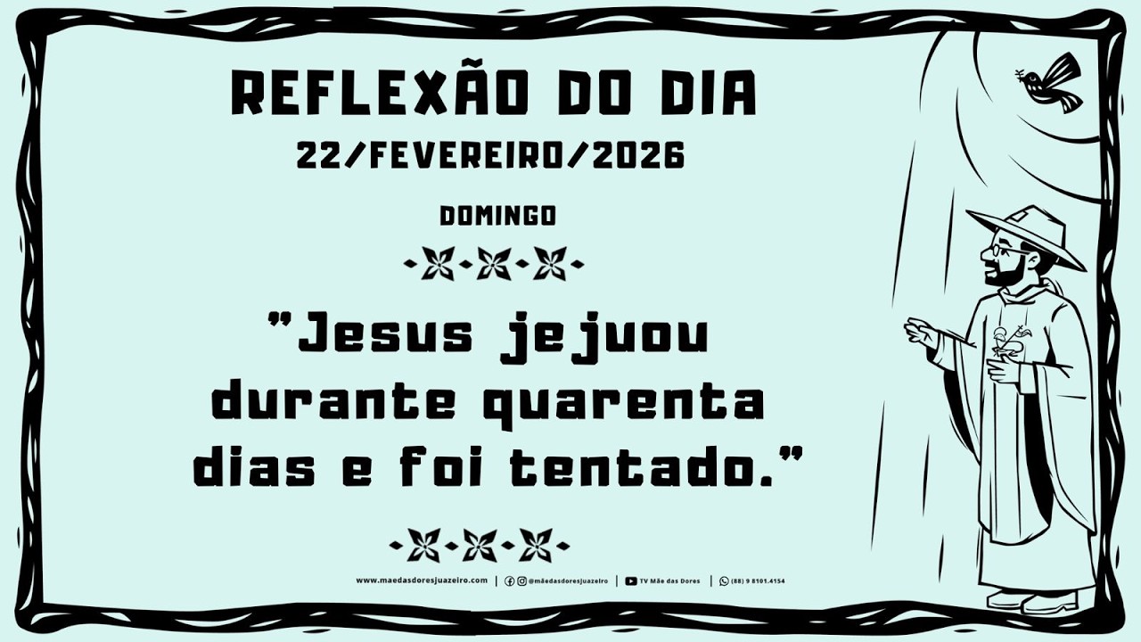 REFLEXÃO DO EVANGELHO - 22/02/2026 - YouTube