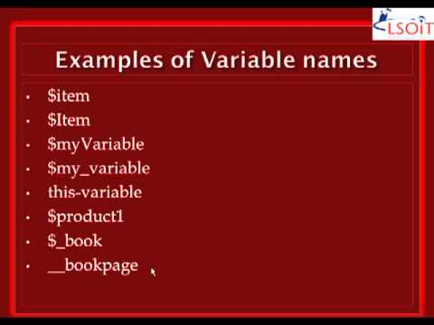 PHP Video Tutorials in Hindi  - WWW.LSOIT.COM - PHP Variables