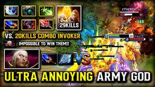 ULTRA ANNOYING ARMY GOD PHANTOM LANCER 29Kills Facing Against 20Kills Combo GOD Invoker 7.41D DotA 2