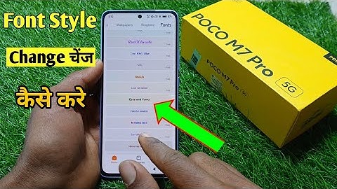 Poco m7 pro 5g font style setting | how to change font style in poco m7 pro 5g