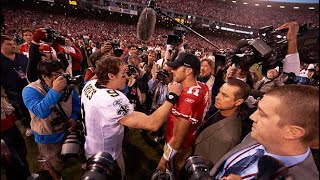 Drew Brees 2011-2012 Highlights- 5476 Passing Yards (FORMER RECORD), 71.2 CMP%, CRAZY 342.3 PYG😳