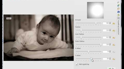 Demo of the tool to add vignetting to a picture in DigiKam