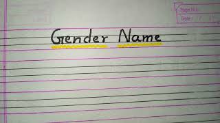 Gender name/gender name by Kids learning 8 views 11 days ago 7 minutes, 14 seconds