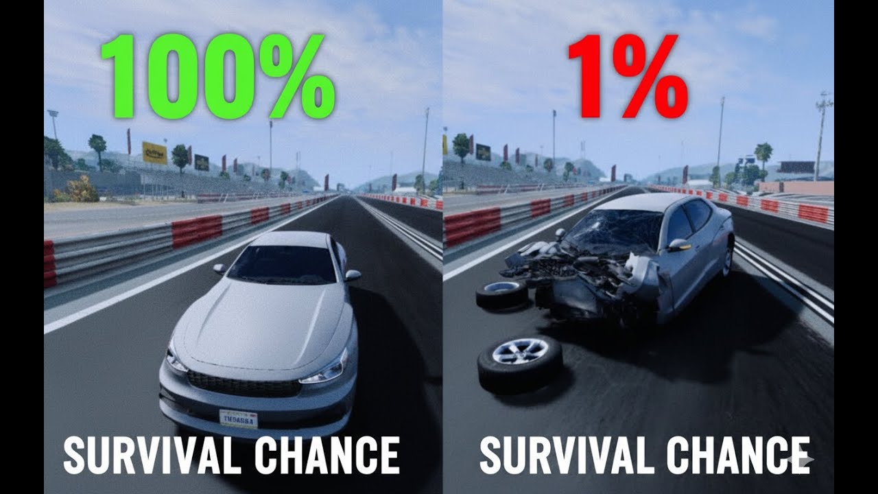 Realistic Survival Chance: High Speed Crash Test | BeamNG.drive
