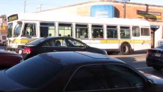 W B Pace Rt # 322 / Cermak Road bus in PM rush hour traffic.