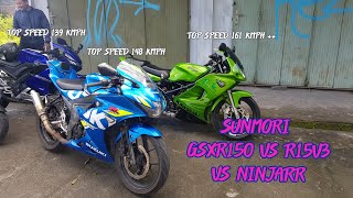NINJA RR VS GSXR150 VS R15v3 STANDARD STANDARD CLUB