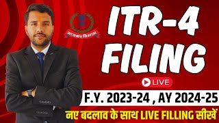 ITR-4 Live Filing AY 2024.25 FY 2023.24 Justify All Transaction by filing this ITR #itr