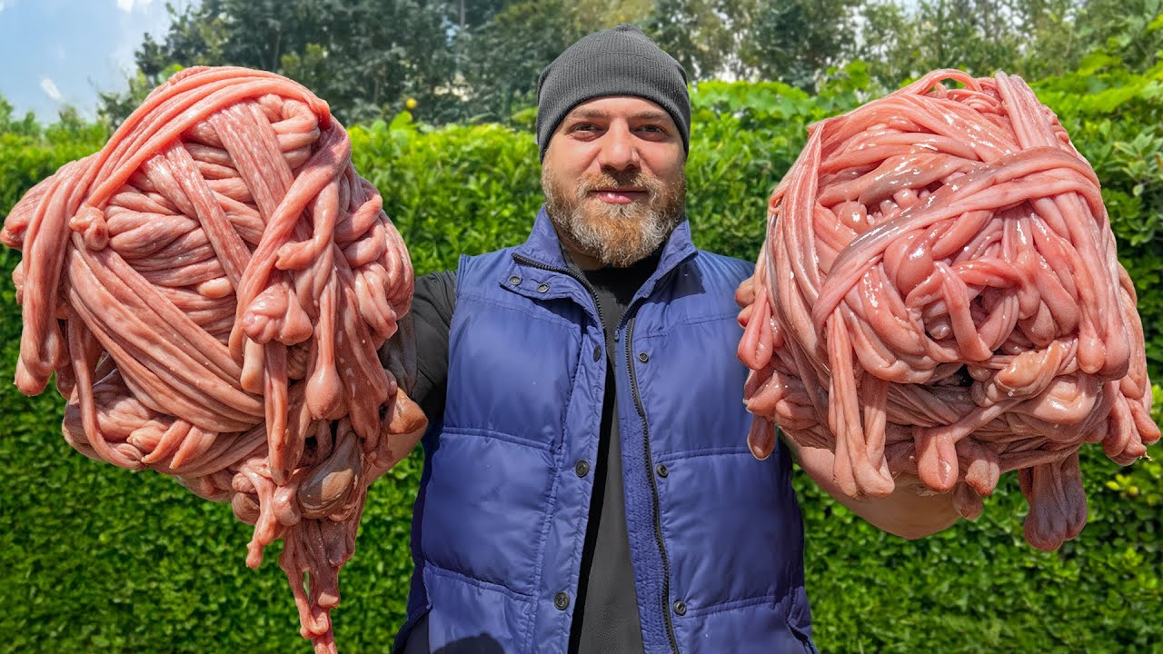 أمعاء الضأن المشوية على النار 🔥 طبق شرقي جريء بطعم ناري