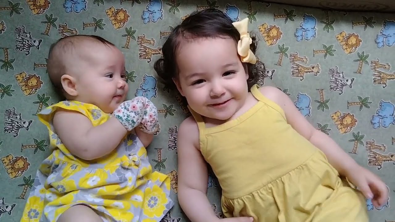 Newborn Baby Ada and Baby Ava Wear NEW Yellow Dresses 👶🏼💛👶🏻