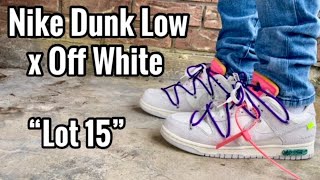 Nike Dunk Low x Off White “Lot 15 of 50” Review & On Feet