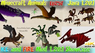 ICE and FIRE Dragon Mod 1.20 Showcase Dragons and Minecraft Creatures 1.20.1 Minecraft Animals Ep257