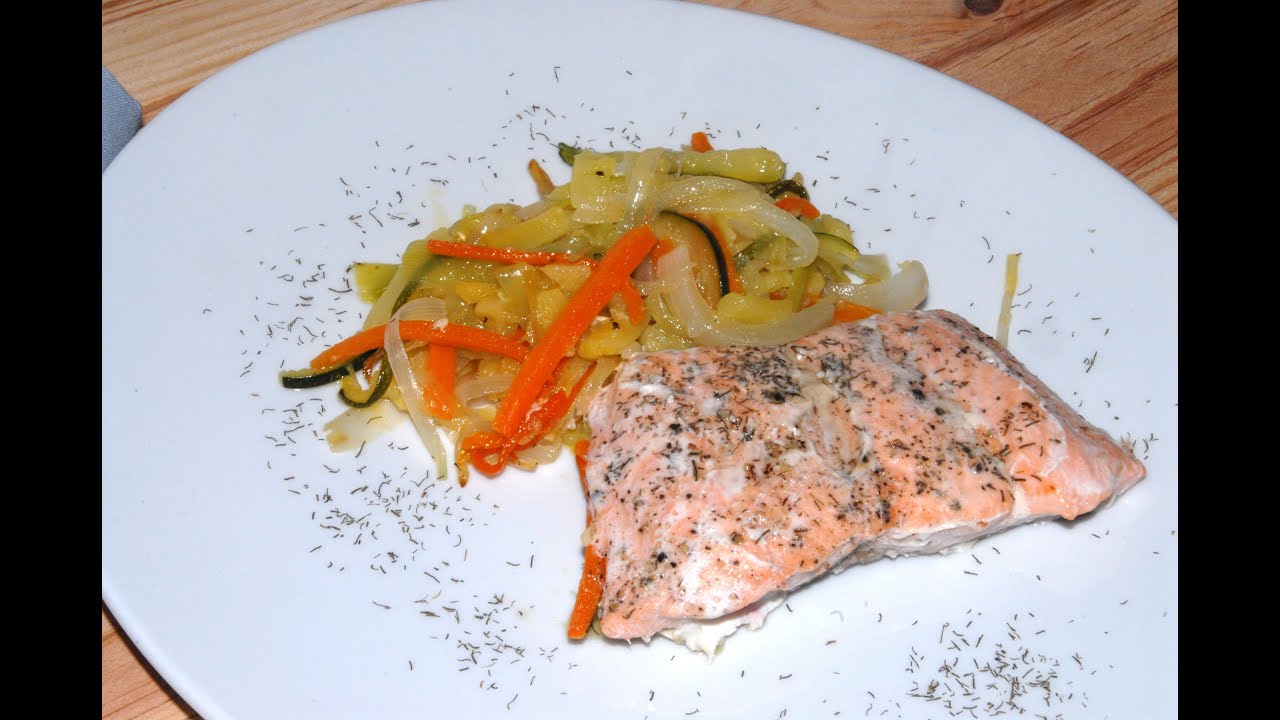Salmon en papillote con verduritas | Receta paso a paso | Receta sana