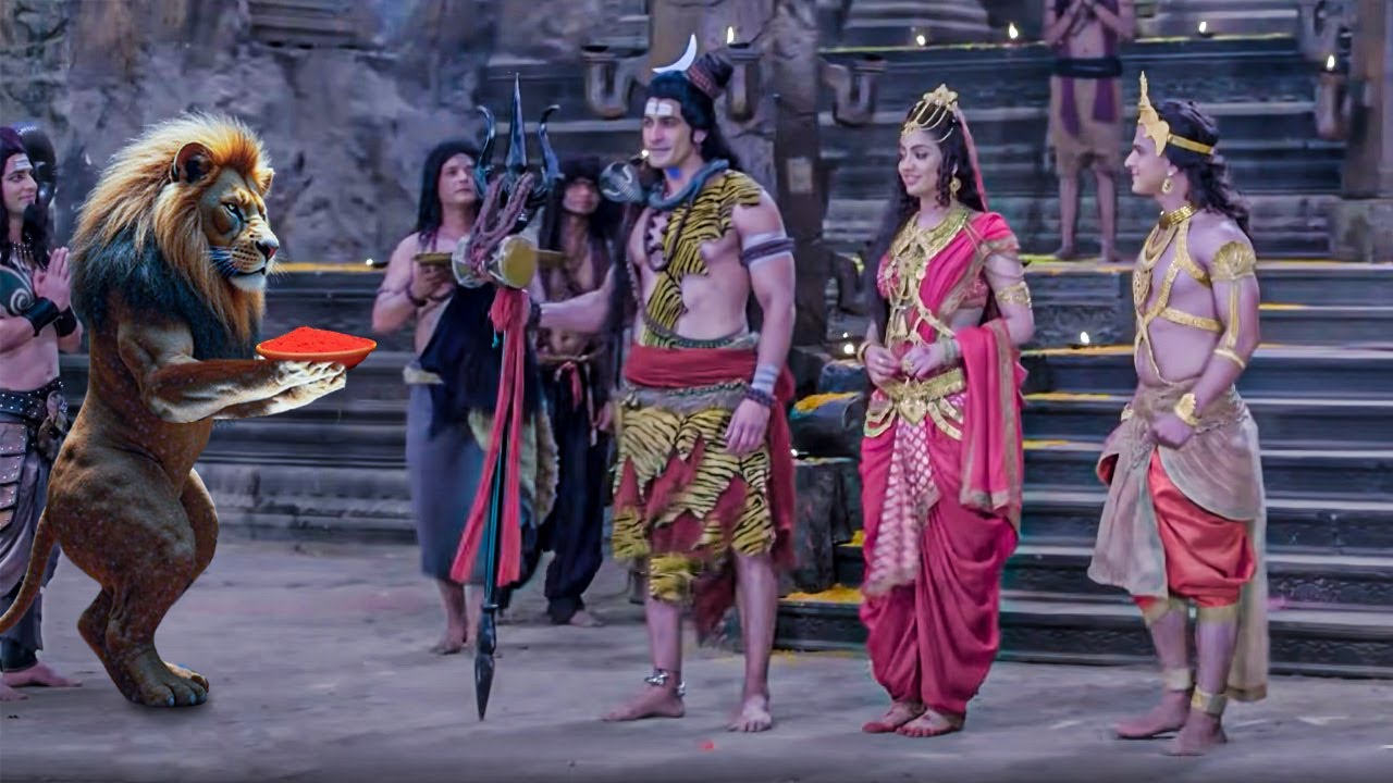 जब महादेव और मैया पार्वती को रंग लगाने आया शेर! | Vignaharta Ganesh