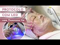 Protocolo facial em pele madura com led