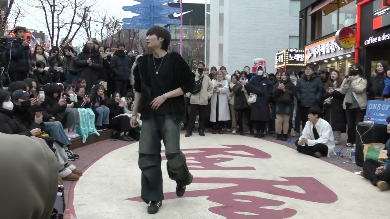 250130 kpop cover dance team ONE OF - Something (Girl's Day) Hongdae busking