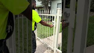 Custom iron Gate and fencing in Houston Heights #fabrication #construction #ironfence #fence
