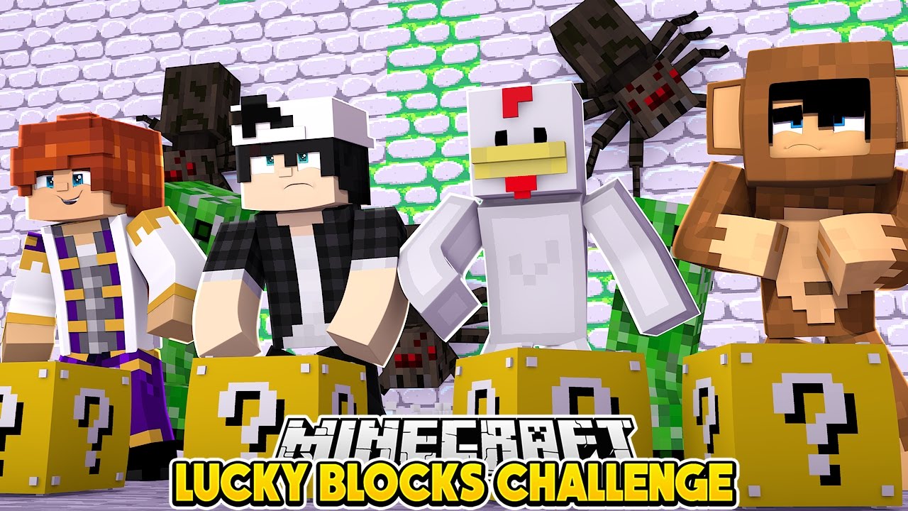 LUCKY BLOCKS CHALLENGE!!! Mini Game w/RavenMaxtheMonkey&ConkeyDoodleDo.