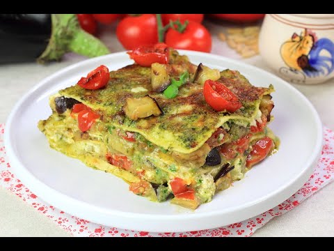 Lasagne al pesto con melanzane, burrata e pomodorini ... sono Favolose!