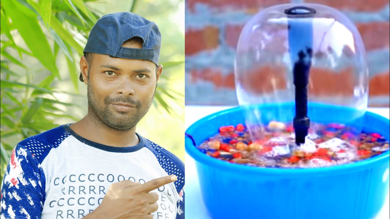 How To Make Round Fountain at home in hindi Easy to make For Garden