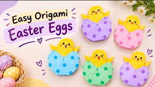 How to make easy origami giant Easter eggs 🐣🥚🐇🐰🧺