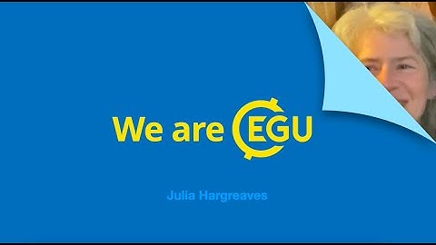 #EGU23 - WeAreEGU, Julia Hargreaves