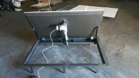 Insulated floor trapdoor with electric drive – Custom hatch door to cellar basement – Hatchway cover