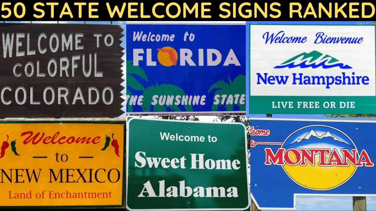 Ranking The 50 State Welcome Signs Youtube