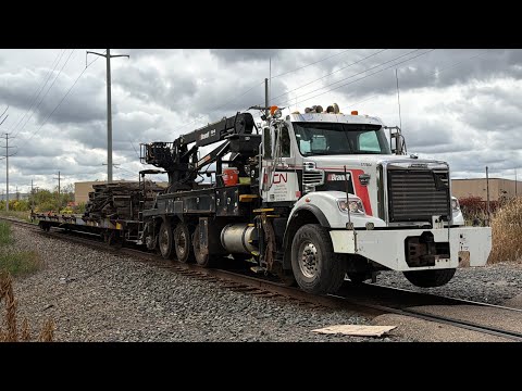 Watching CN Brandt Truck Do Some Work on the Mt Clemens Sub!