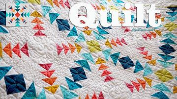 Patchwork Quilt Project - Flying geese & Squares in a square. #lizadecor tutorial