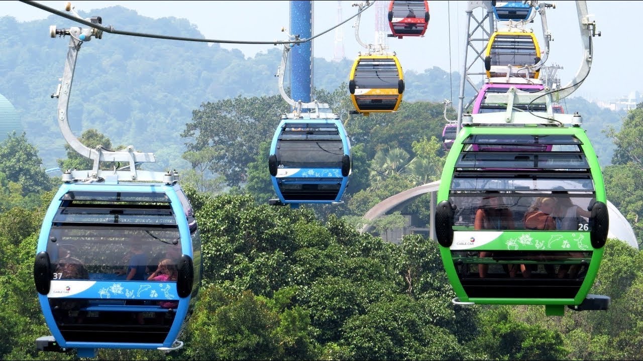 Great Adventure Cable Car Skyride Singapore Mount Faber Peak Monocable detachable gondola