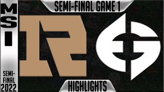 RNG vs EG Highlights Game 1 | MSI 2022 Semi-Final | Royal Never Give Up vs Evil Geniuses G1