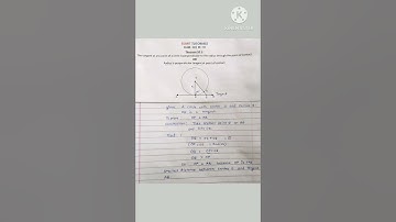 Prove that radius and tangent are perpendicular to each other at point of contact #math #cbse