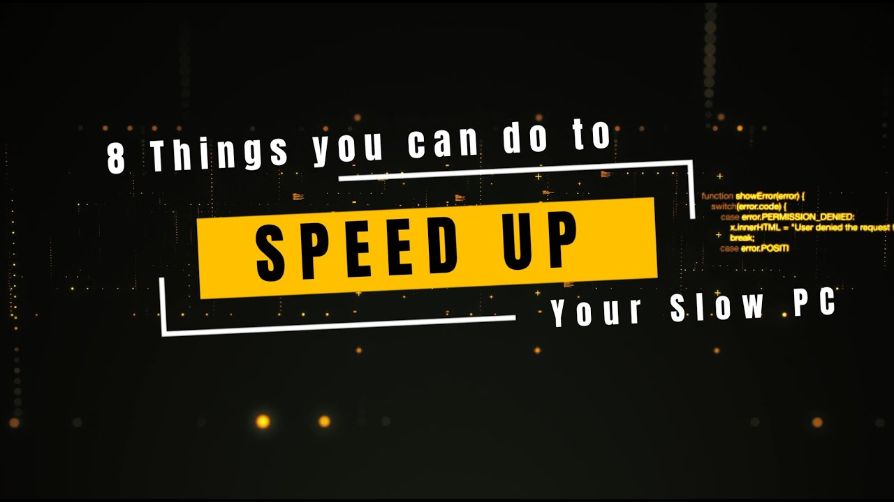 8 Easy Ways to Speed Up Your Slow Windows 10 PC - YouTube